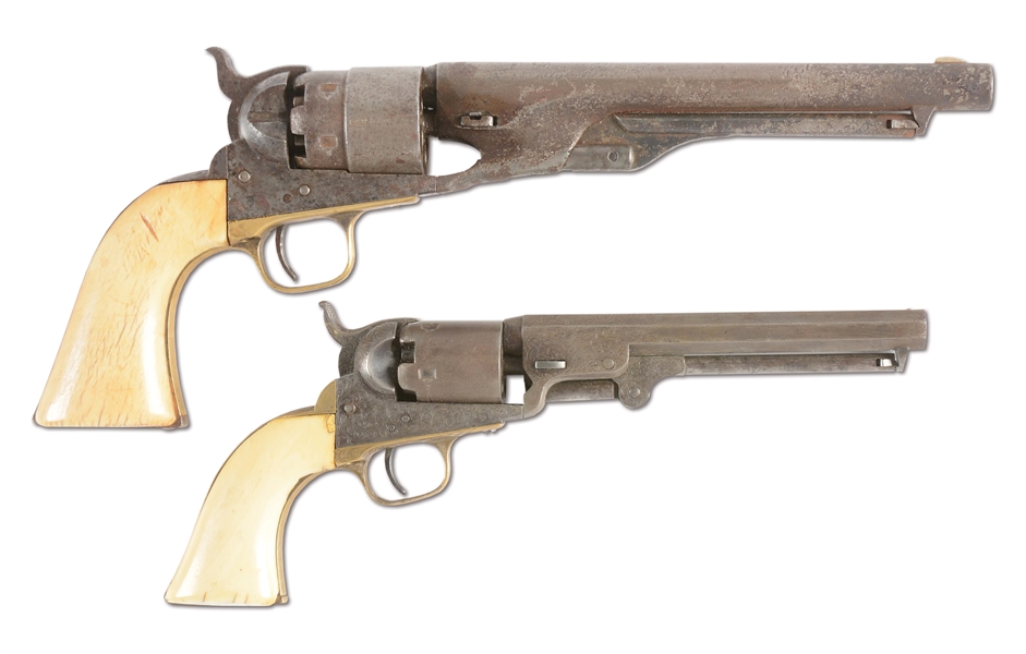 (A) LOT OF TWO: COLT 1860 AND 1849 PERCUSSION REVOLVERS.