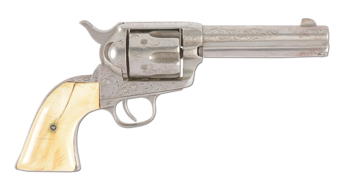 (A) COLT SINGLE ACTION ARMY .45 LC REVOLVER WITH FACTORY LETTER.