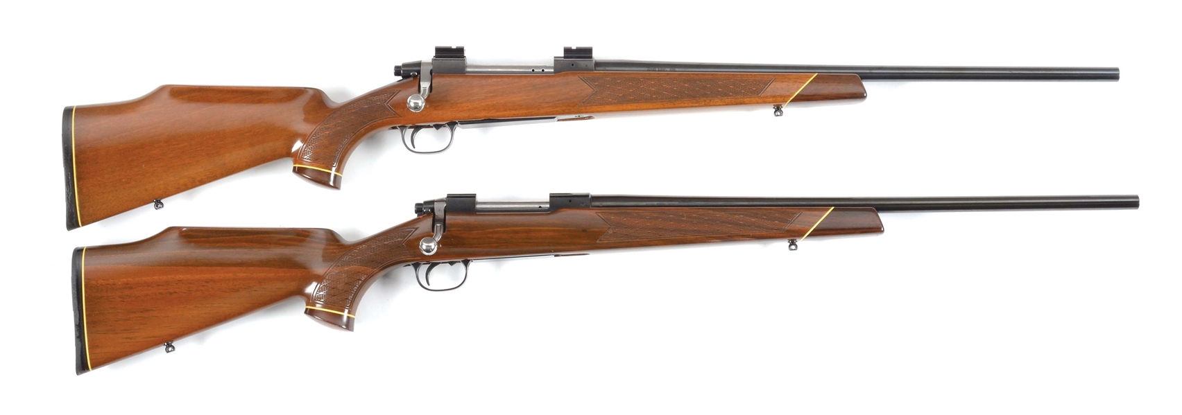 (C+M) LOT OF TWO: TWO ITHACA BOLT ACTION RIFLES.