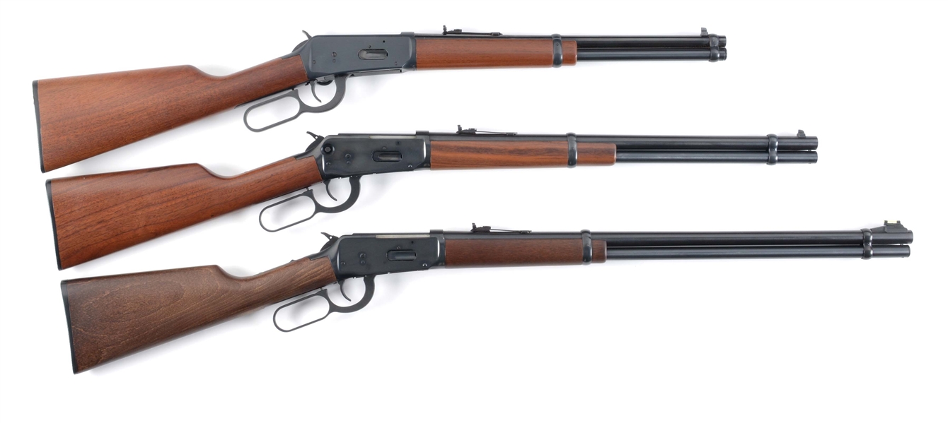 (M) LOT OF THREE WINCHESTER LEVER ACTION RIFLES.