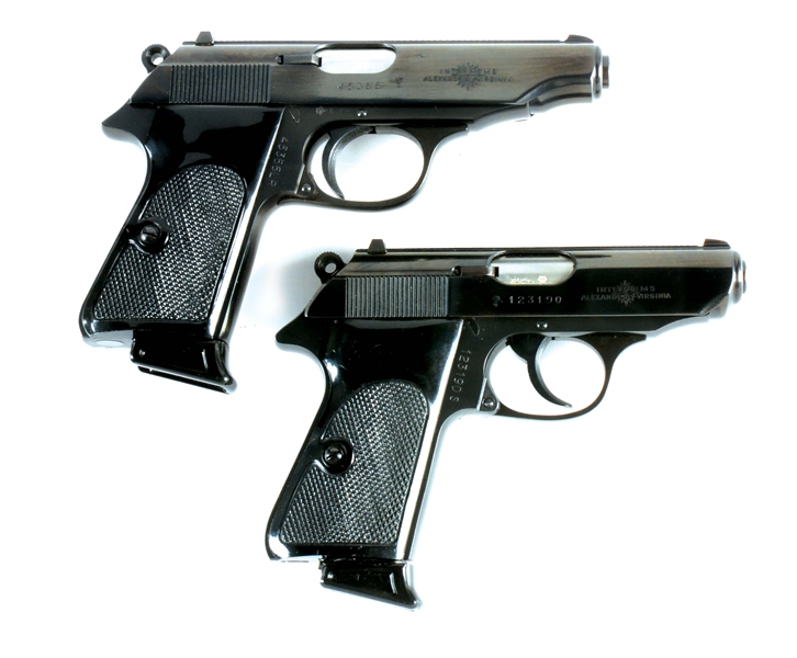 (C) LOT OF TWO WALTHER SEMI AUTOMATIC PISTOLS IMPORTED BY INTERARMS.