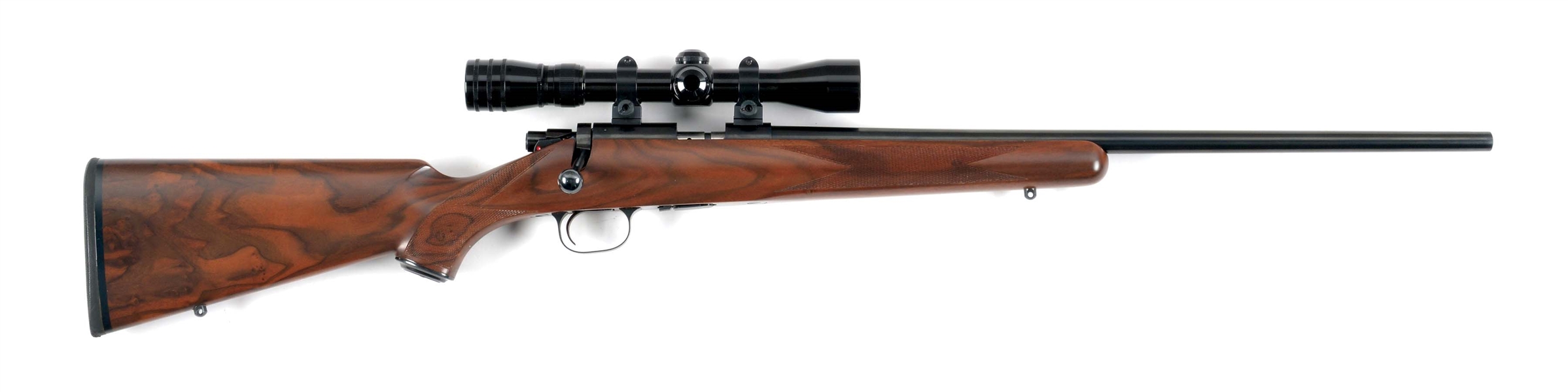 (M) KIMBER MODEL 82C .22 LR BOLT ACTION RIFLE WITH SCOPE.