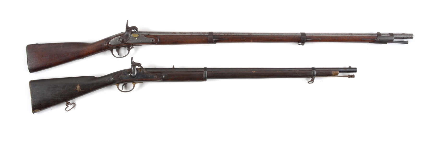 (A) LOT OF TWO: ELI WHITNEY AND ENFIELD PERCUSSION RIFLES.
