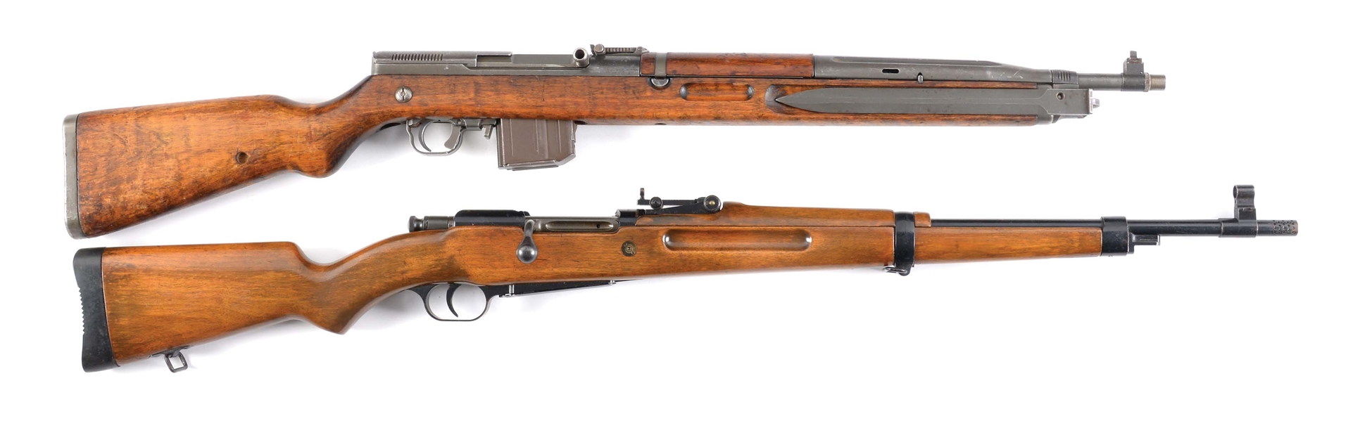 (C) LOT OF TWO: CZECH VZ. 52 AND MADSEN M47 MILITARY RIFLES.