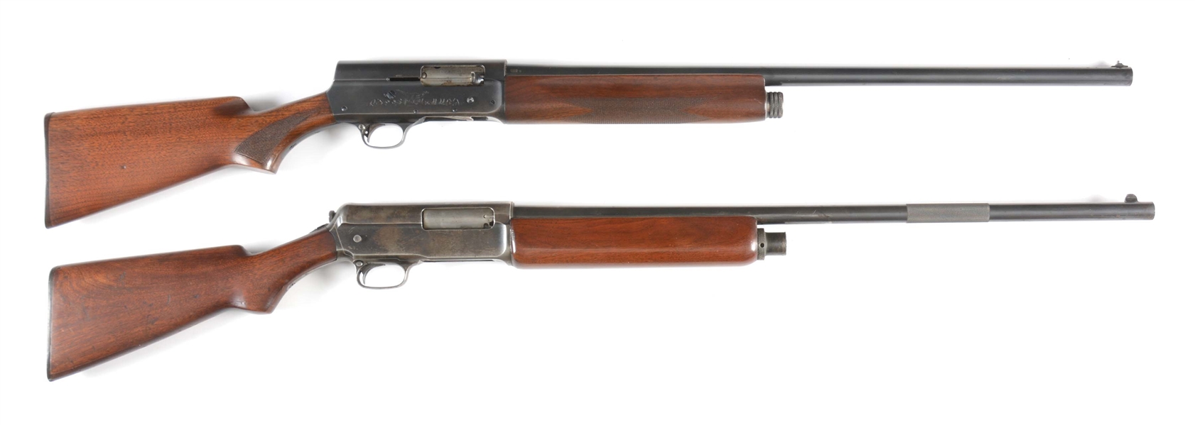 (C) LOT OF TWO: REMINGTON MODEL 11 AND WINCHESTER MODEL 1911 SEMI AUTOMATIC SHOTGUNS.