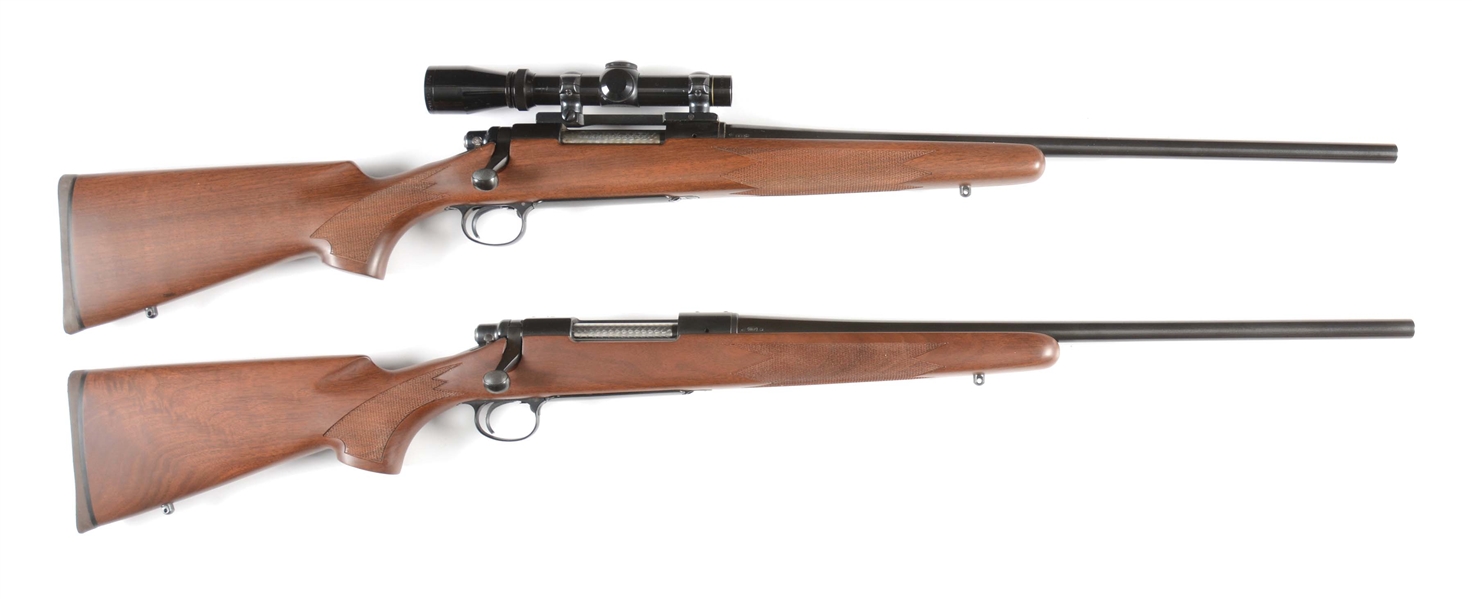 (M) LOT OF TWO: REMINGTON 700 CLASSIC BOLT ACTION RIFLES, ONE WITH SCOPE.