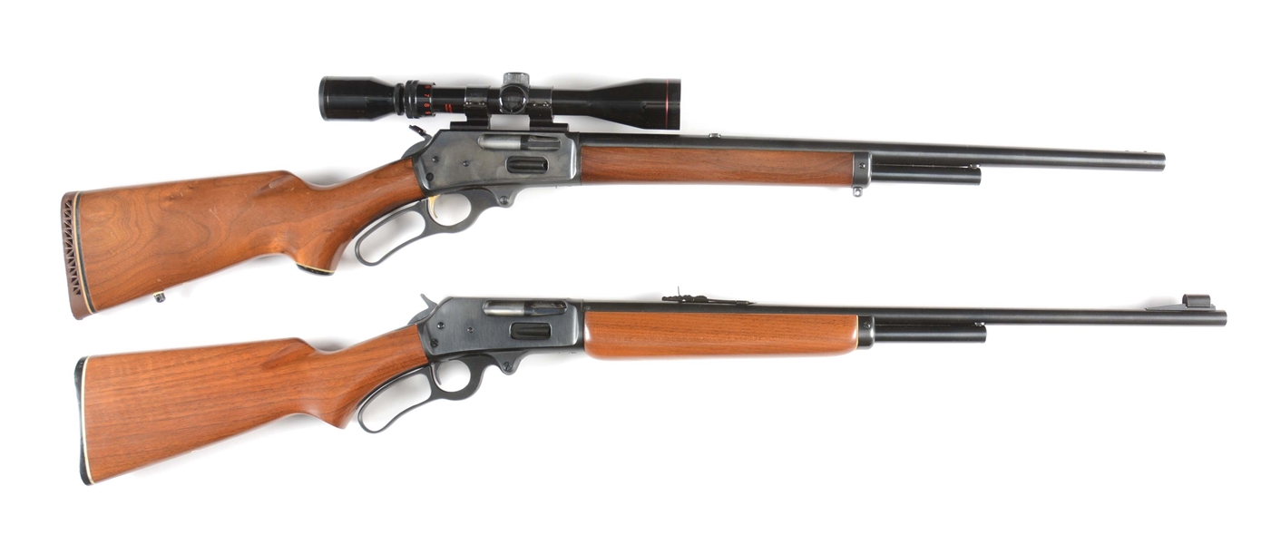 (M) LOT OF TWO: MARLIN 444S .444 MARLIN AND 336A .35 REMINGTON LEVER ACTION RIFLES.