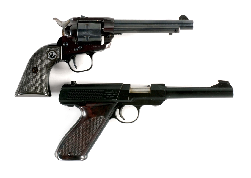 (C) LOT OF TWO: RUGER SINGLE SIX REVOLVER AND WAMO POWERMASTER SINGLE SHOT PISTOL.