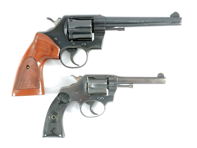 (C) LOT OF TWO COLT REVOLVERS: OFFICIAL POLICE .38 SPECIAL AND POLICE POSITIVE .32.
