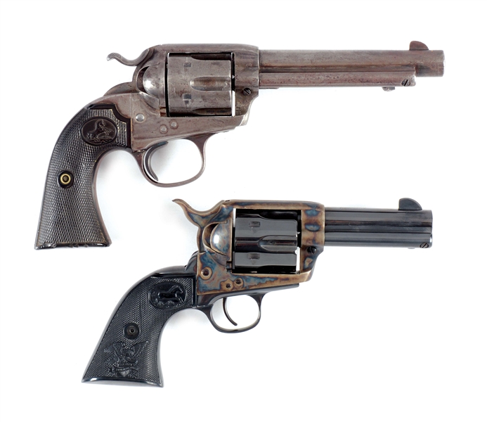 (M) LOT OF TWO: COLT BISLEY .32-20 AND AMERICAN WESTERN ARMS PEACEKEEPER .44-40 REVOLVER.