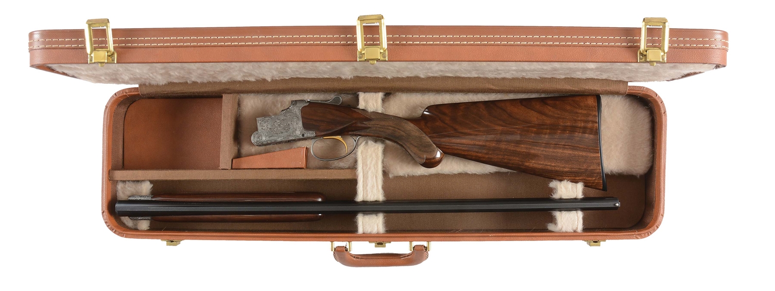 (C) FINE BROWNING DIANA GRADE 20 BORE SUPERPOSED SHOTGUN WITH CASE.