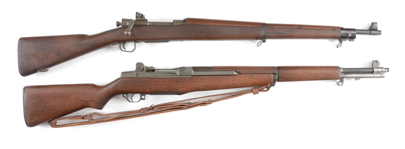 (C) LOT OF TWO: REMINGTON 1903A3 BOLT ACTION AND SPRINGFIELD M-1 GARAND SEMI-AUTOMATIC RIFLES.