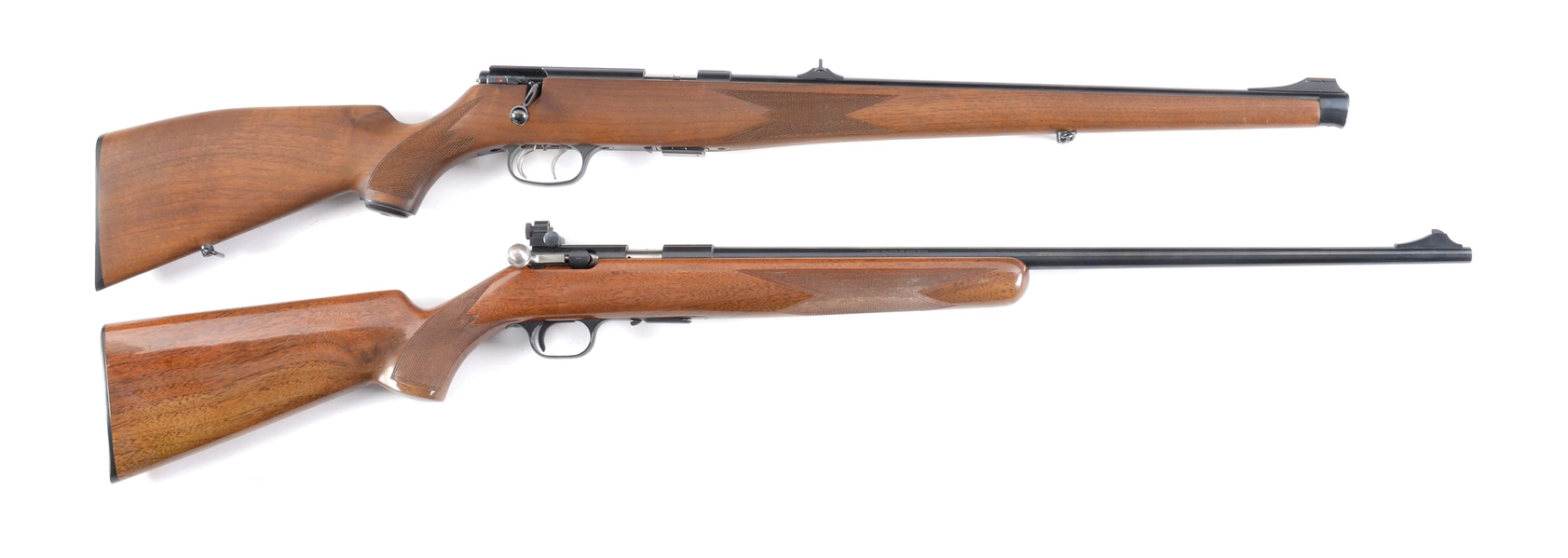 (M) LOT OF TWO: TWO .22 CALIBER BOLT ACTION RIFLES FROM KRICO AND BROWNING.