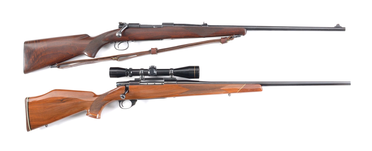 LOT OF TWO: (A) WINCHESTER MODEL 54 .30 BOLT ACTION RIFLE (B) WEATHERBY VANGUARD 7MM REMINGTON MAGNUM BOLT ACTION RIFLE