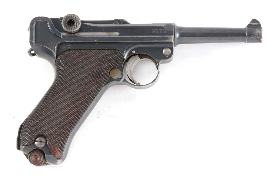 (C) 1916 DATED DWM P.08 SEMI-AUTOMATIC PISTOL WITH HOLSTER.