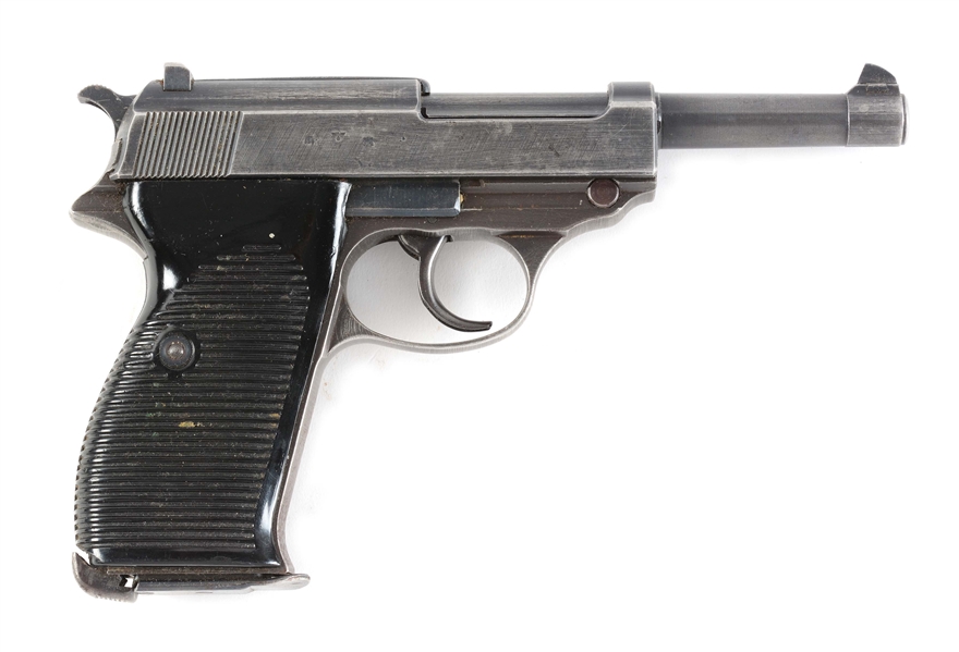 (C) WORLD WAR II NAZI GERMAN WALTHER P38 AC43 9MM SEMI AUTOMATIC PISTOL WITH HOLSTER.