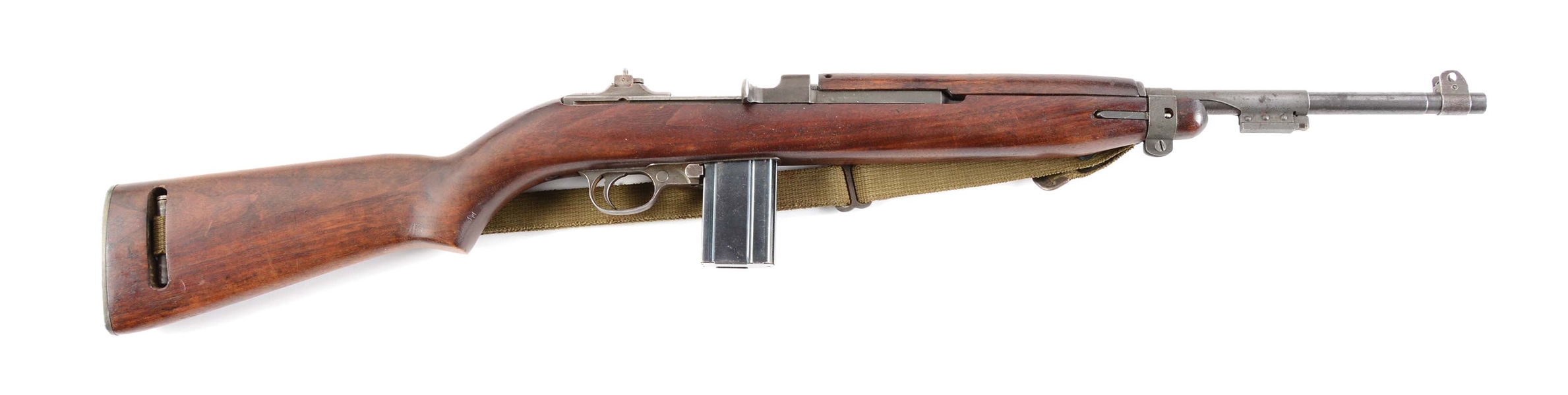 (C) US WINCHESTER M1 CARBINE .30 SEMI AUTOMATIC RIFLE WITH CARRY BAG, BAYONET, EXTRA MAGAZINE, BAYONET AND MUZZLE COVER