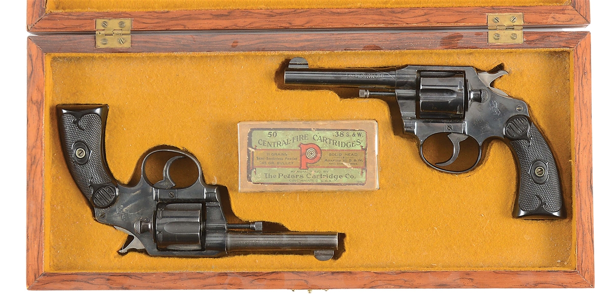 (C) LOT OF TWO: TWO COLT POLICE POSITIVE REVOLVERS IN CASE.