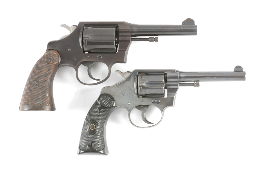 (C) LOT OF TWO: TWO COLT POLICE POSITIVE REVOLVERS, ONE .38 SPECIAL AND ONE .32 S&W.