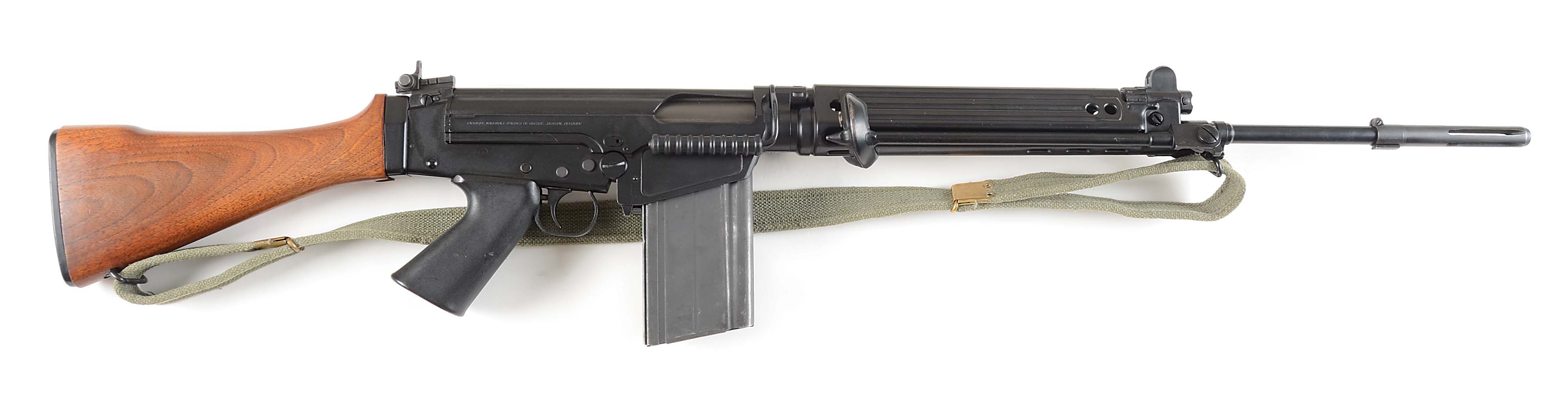 (C) always desirable FN fal g series semi-automatic rifle. 
