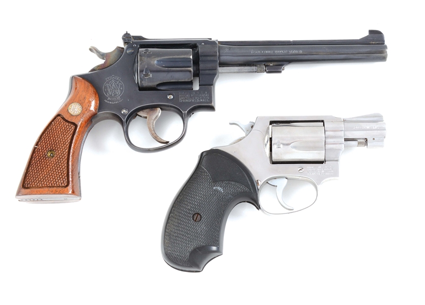 (M) LOT OF TWO: SMITH AND WESSON MODEL K-22 AND 60 REVOLVERS.