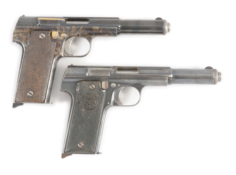 (C) LOT OF TWO: TWO ASTRA 1921 SEMI AUTOMATIC PISTOLS.