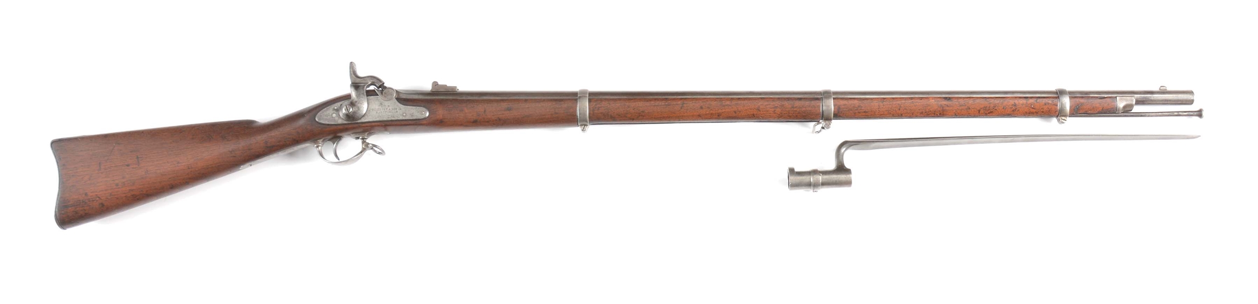 (A) COLT 1861 PERCUSSION RIFLE WITH BAYONET.