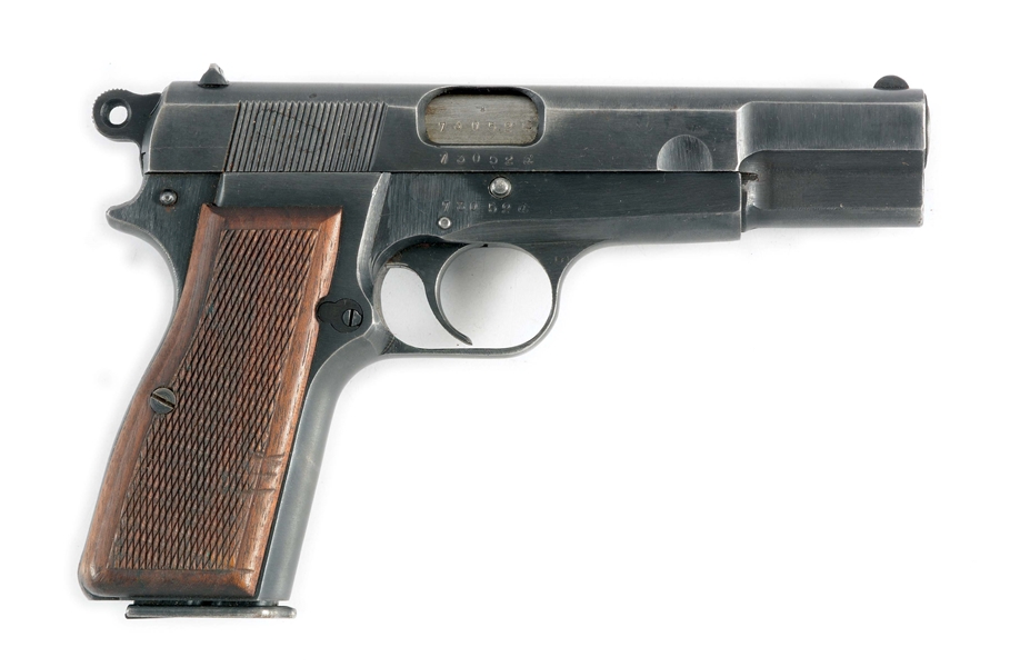 (C) NAZI MARKED BROWNING HI POWER SEMI AUTOMATIC PISTOL.