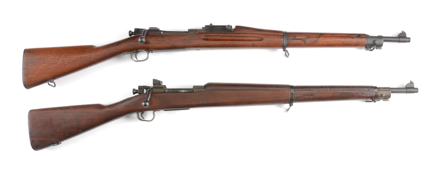 (C) LOT OF TWO: SPRINGFIELD 1903 AND SMITH CORONA 1903-A3 BOLT ACTION RIFLES.