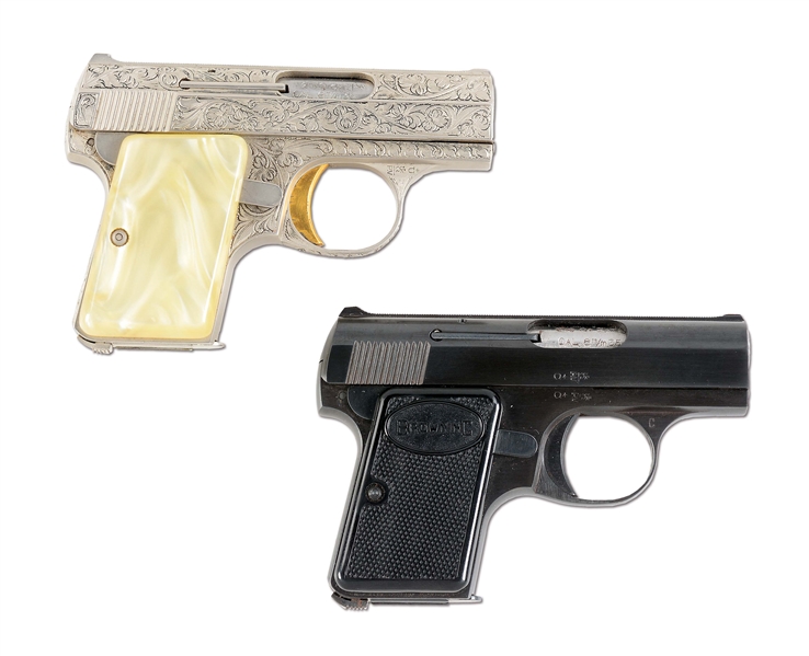 (C) LOT OF TWO: BROWNING BABY SEMI AUTOMATIC PISTOLS.