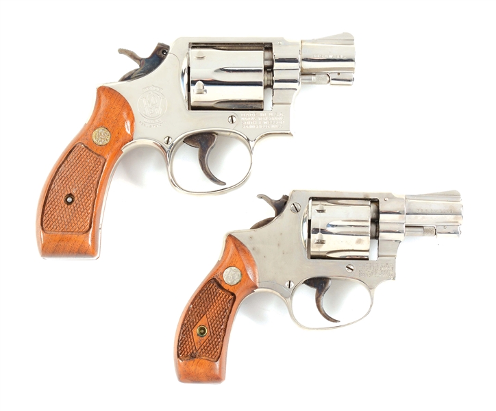 (M) LOT OF TWO: SMITH AND WESSON MODELS 10-7 AND 30 REVOLVERS.