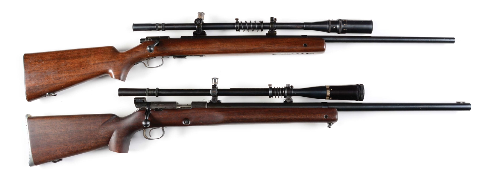 (C) LOT OF TWO: WINCHESTER BOLT ACTION RIFLES WITH SCOPES.