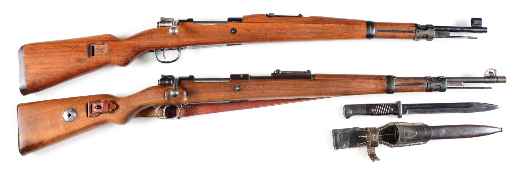 (C) LOT OF TWO:TWO MAUSER 8MM BOLT ACTION MILITARY RIFLES.