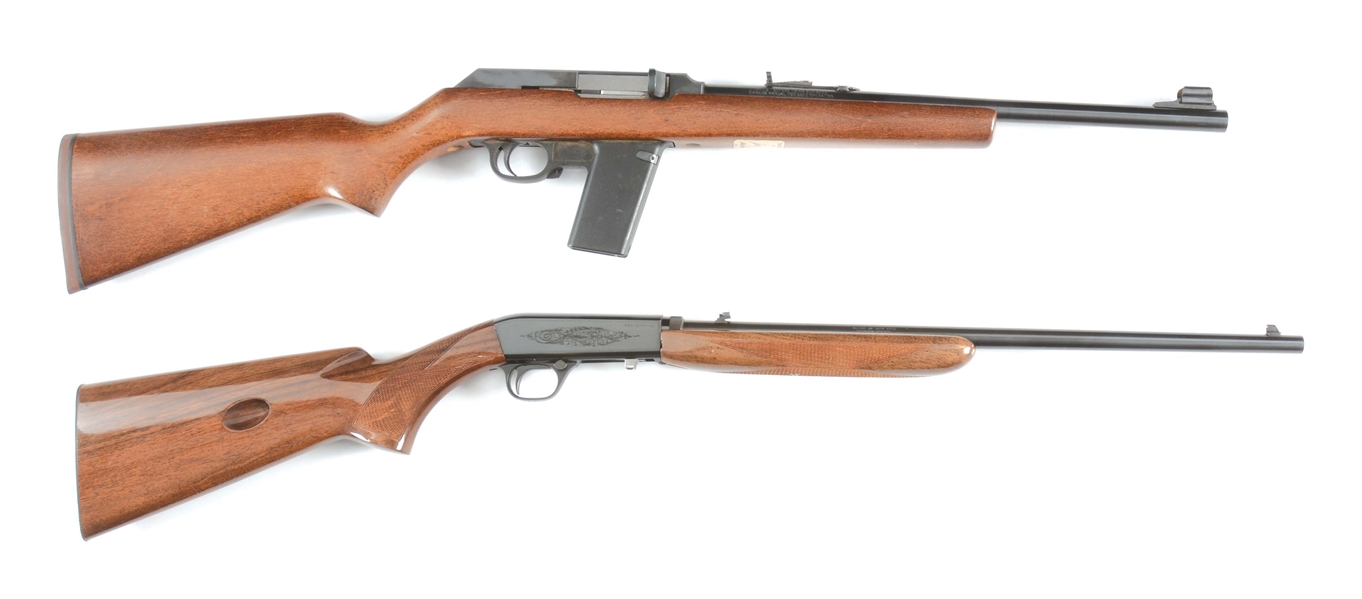(C) LOT OF TWO: MARLIN AND BROWNING SEMI AUTOMATIC RIFLES.