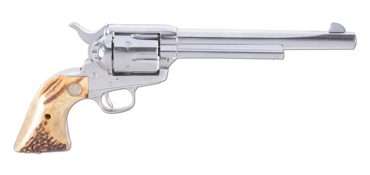 (C) CUSTOM PLATED COLT SINGLE ACTION ARMY REVOLVER 1957.