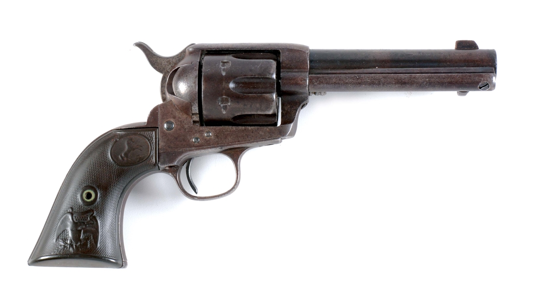 (A) COLT ROLL DIE FRONTIER SIX SHOOTER (1893).