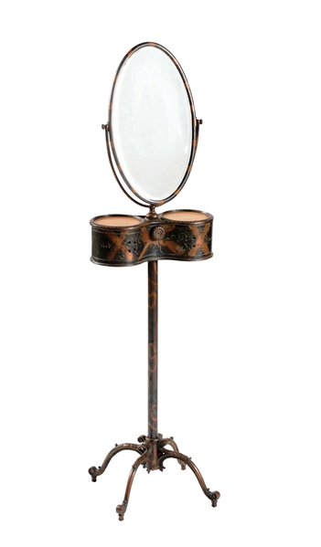 VICTORIAN CAST-IRON BARBER SHOP SHAVING STAND.