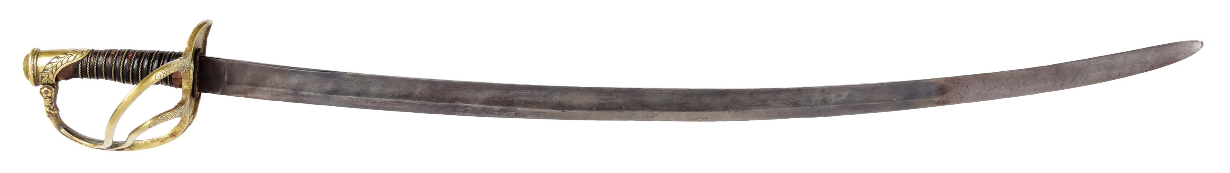 RARE THOMAS, GRISWOLD & CO., NEW ORLEANS MARKED CONFEDERATE CAVALRY OFFICERS SABER.