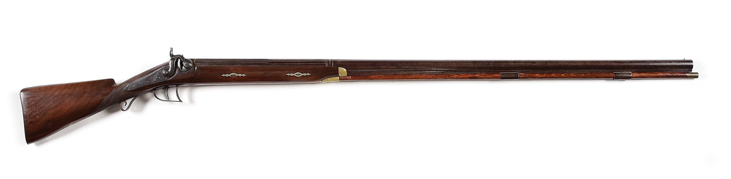 (A) ROBUST FOUR BORE PERCUSSION WATERFOWLING (PUNT) GUN BY TRYON OF PHILADELPHIA. 