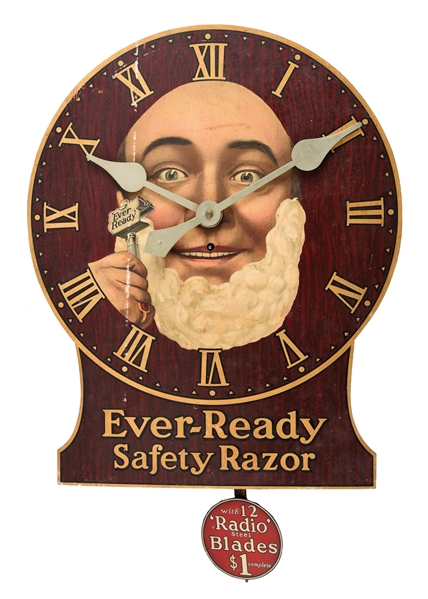 EVER-READY SAFETY RAZOR WALL CLOCK.