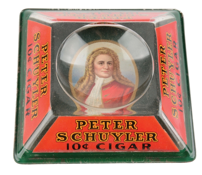 GLASS CHANGE RECEIVER FOR PETER SCHUYLER 10¢ CIGARS.