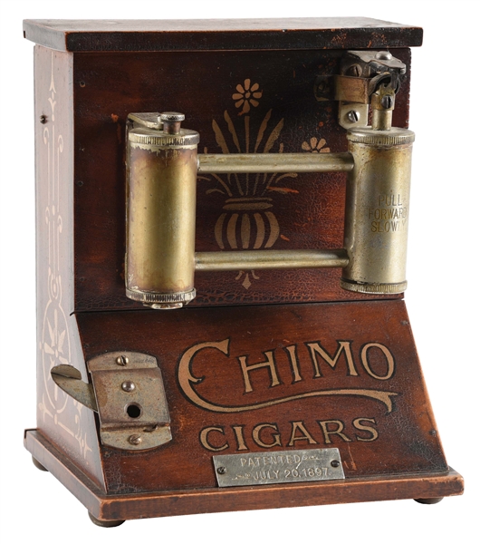 SWING ARE CIGAR LIGHTER WITH CUTTER FOR CHIMO CIGARS.