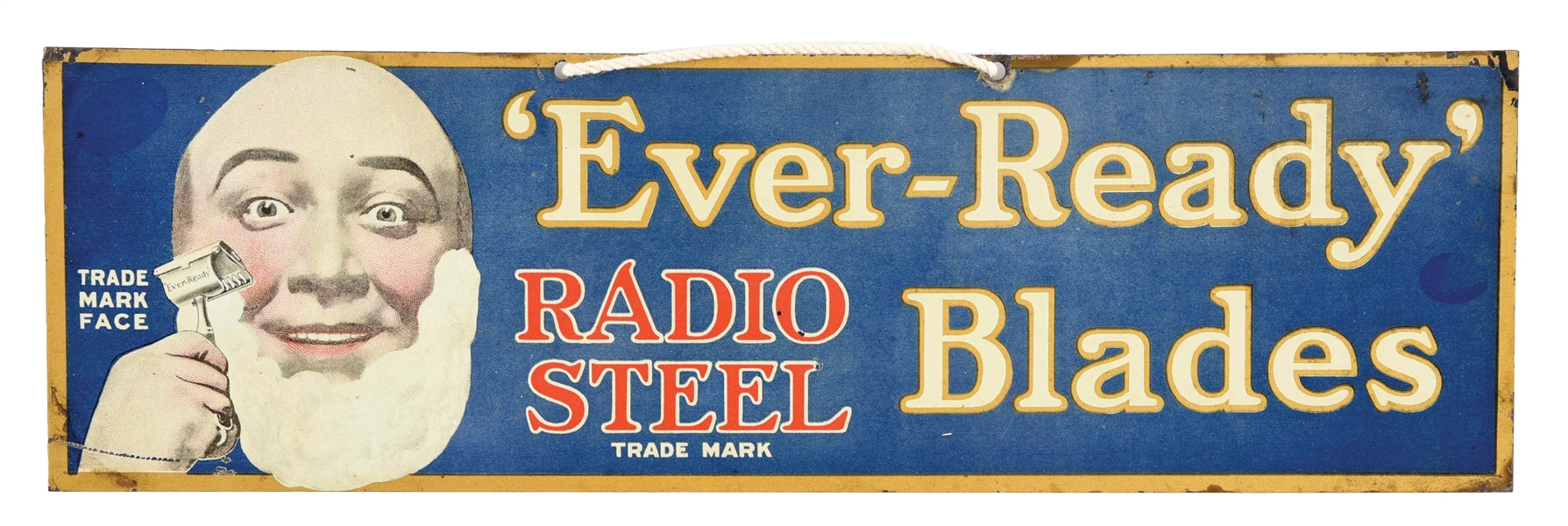 EVER-READY RAZOR TIN STRIP SIGN.