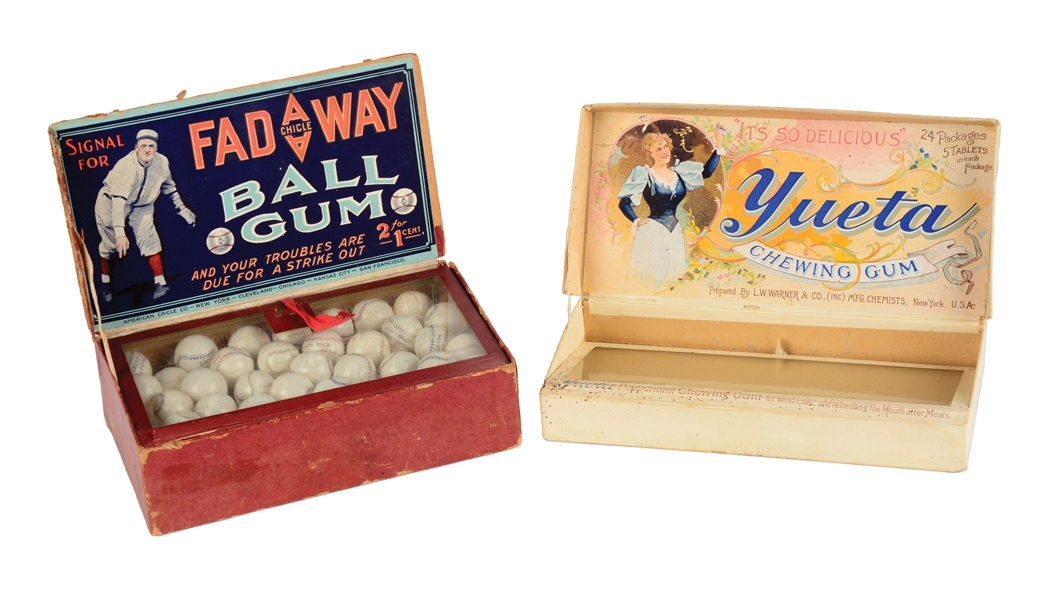 LOT OF 2: CHEWING GUM DISPLAY BOXES.