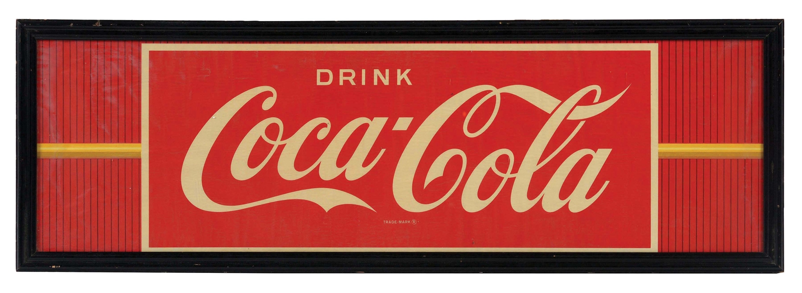 1940S COCA-COLA UNAPPLIED WINDOW DECAL.