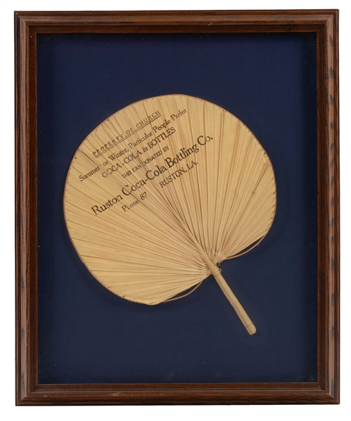 1920S COCA-COLA FAN FROM RUSTON, LOUISIANA.