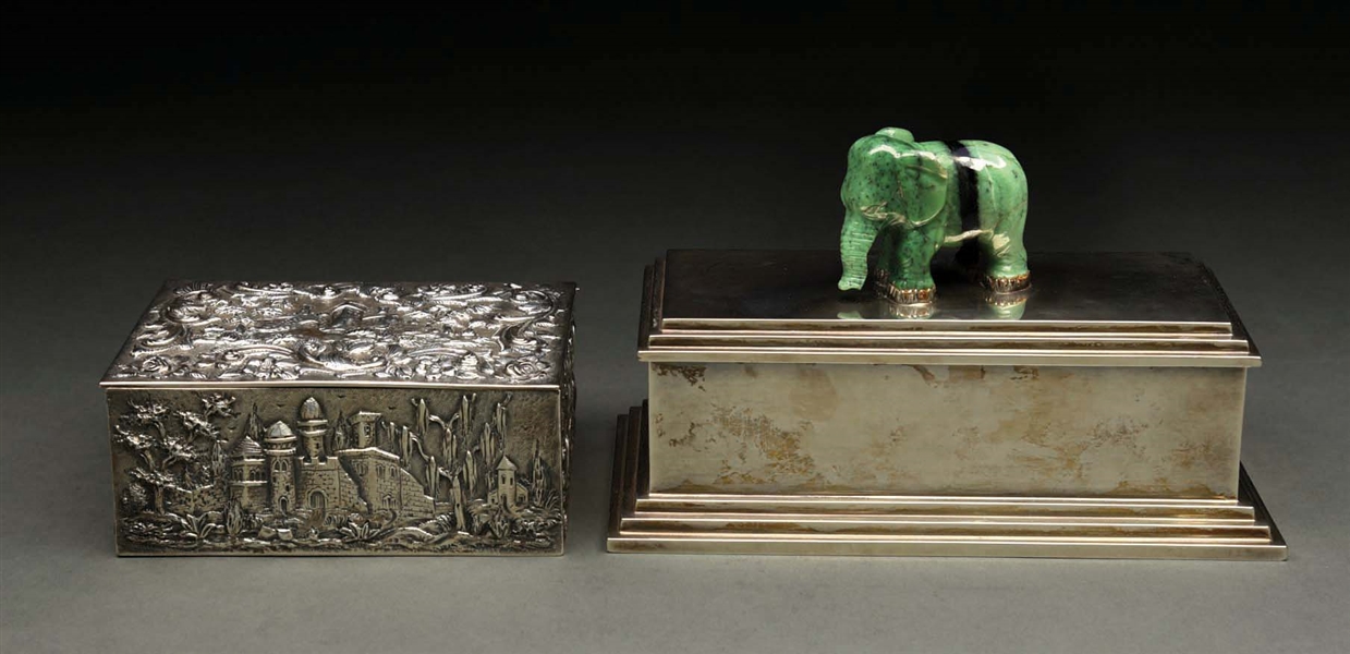 TWO STERLING BOXES.