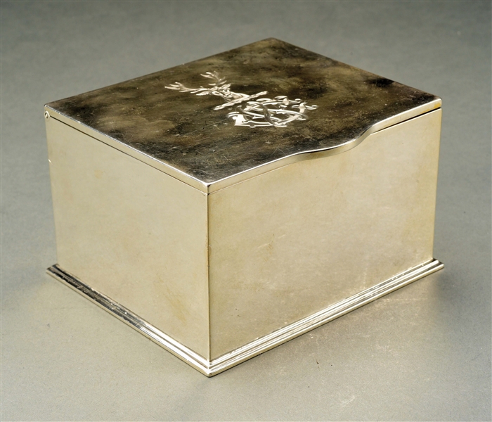 A TIFFANY STERLING CIGARETTE BOX.