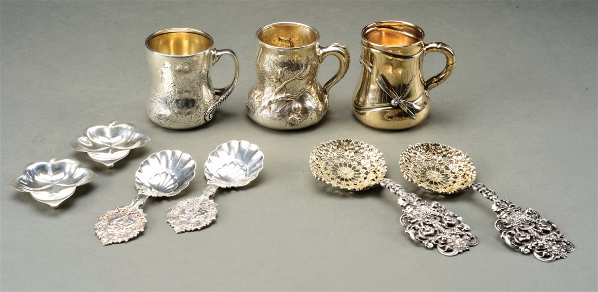 A GROUP OF TIFFANY STERLING TABLE ARTICLES.