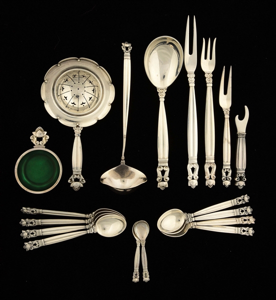 A GROUP OF GEORG JENSEN SILVER.